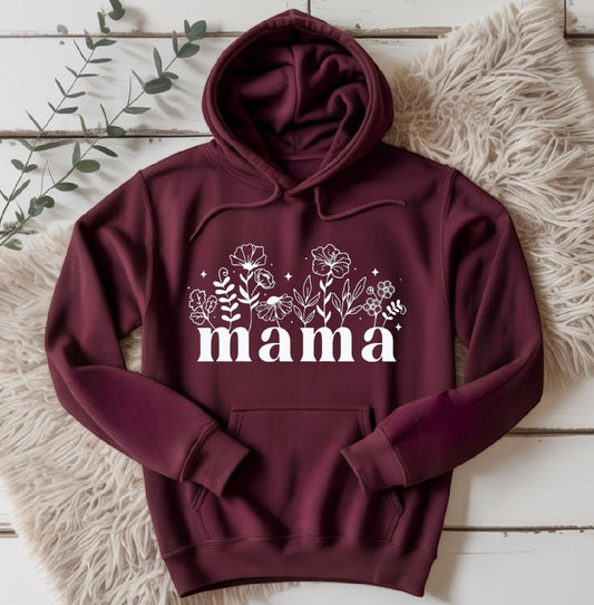 mama flower hoodie