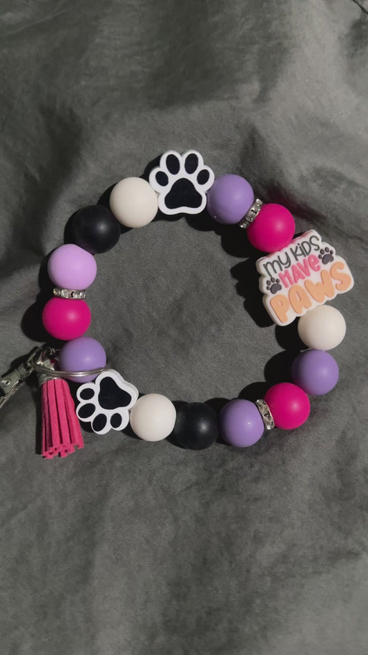 My kids have paws wristlet